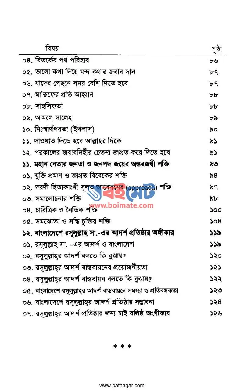 আদর্শ নেতা মুহাম্মদ রসূলুল্লাহ সা. PDF (Adorsho Neta Muhammad Rasulullah ﷺ) - ৪