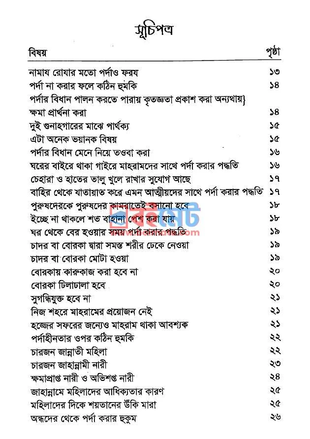 হিজাব কুরআন সুন্নাহর অত্যন্ত গুরুত্বপূর্ণ বিধান PDF (HIjab) - ১