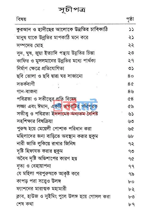 উন্নতির চাবিকাঠি PDF (Unnotir Chabikhathi) - ১
