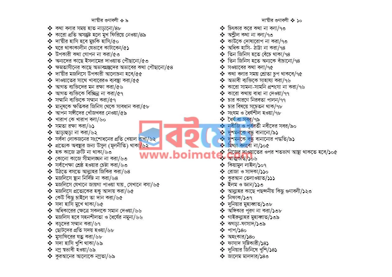 দা'য়ীর গুণাবলী PDF (Dayir Gunaboli) - ২ দা'য়ীর গুণাবলী PDF (Dayir Gunaboli) - ২