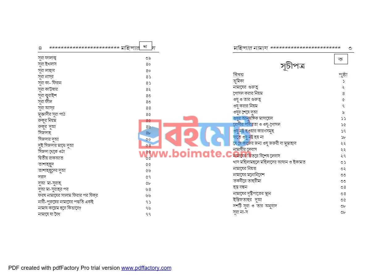 মহিলার নামায PDF (Mohilar Namaj) - ১ মহিলার নামায PDF (Mohilar Namaj) - ১