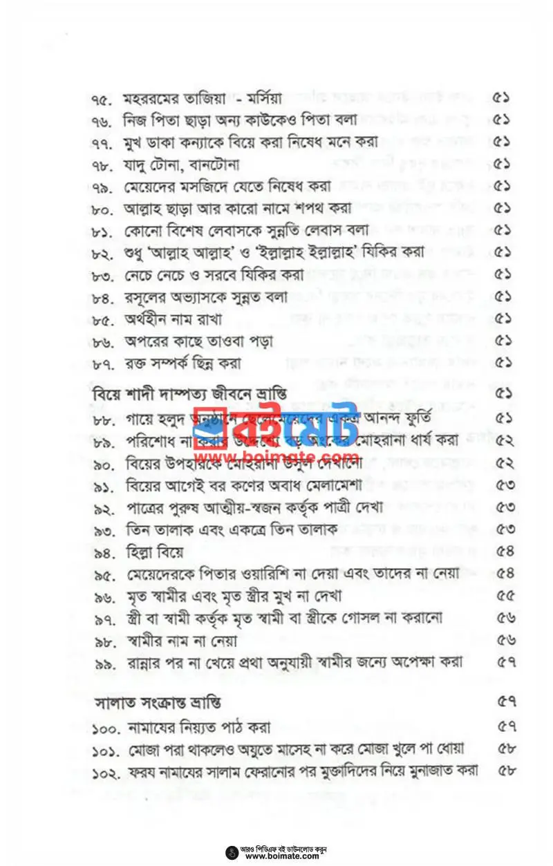 মুসলিম সমাজে প্রচলিত ১০১ টি ভুল PDF (Muslim Somaje Procholito 101 Vul) - ৪