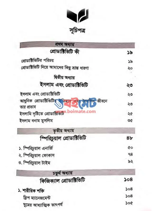 প্রোডাক্টিভ মুসলিম PDF (Productive Muslim) - সূচিপত্র ১